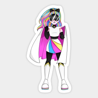 CMYK Inspired Superhero Sticker